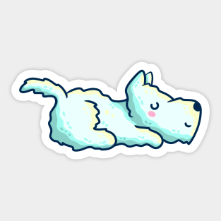 Kawaii Cute Westie Dog Sticker